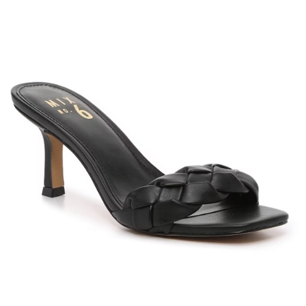Mix. No 6 Elandra Black Kitten Heels